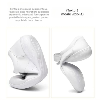 Pantofi de dans Sansha pentru copii, Unisex, partea superioară din piele sintetică, talpă din cauciuc