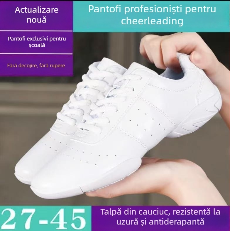Pantofi de dans Sansha pentru copii, Unisex, partea superioară din piele sintetică, talpă din cauciuc