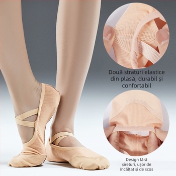 Pantofi de dans pentru copii – plasă elastică respirabilă, balet și dans modern, unisex, ușori, uscare rapidă, rezistenți