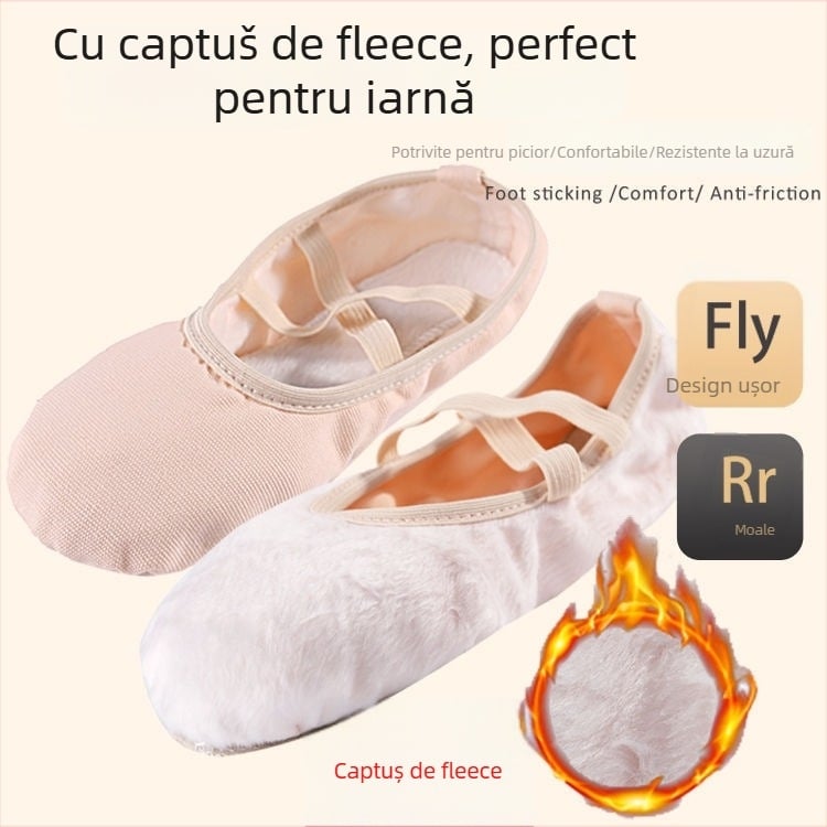 Pantofi balet pentru copii pentru fete, talpă TPU, uscare rapidă, Wu Xin Level (0-1 ani)