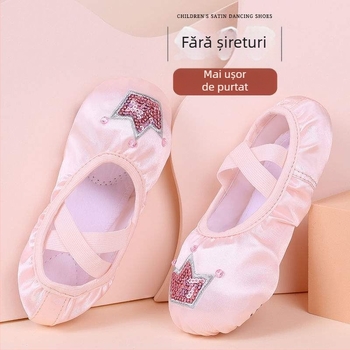 Pantofi de dans pentru copii, pentru fete, partea superioară din mătase, talpă moale, stil prințesă, dans Opera din Pekin (Vârsta: 2 ani; Partea superioară: mătase; Talpă moale; Stil: prințesă; Dans: Opera din Pekin)