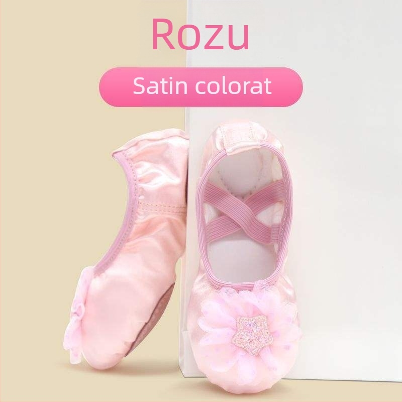 Pantofi de dans pentru copii, pentru fete, partea superioară din mătase, talpă moale, stil prințesă, dans Opera din Pekin (Vârsta: 2 ani; Partea superioară: mătase; Talpă moale; Stil: prințesă; Dans: Opera din Pekin)