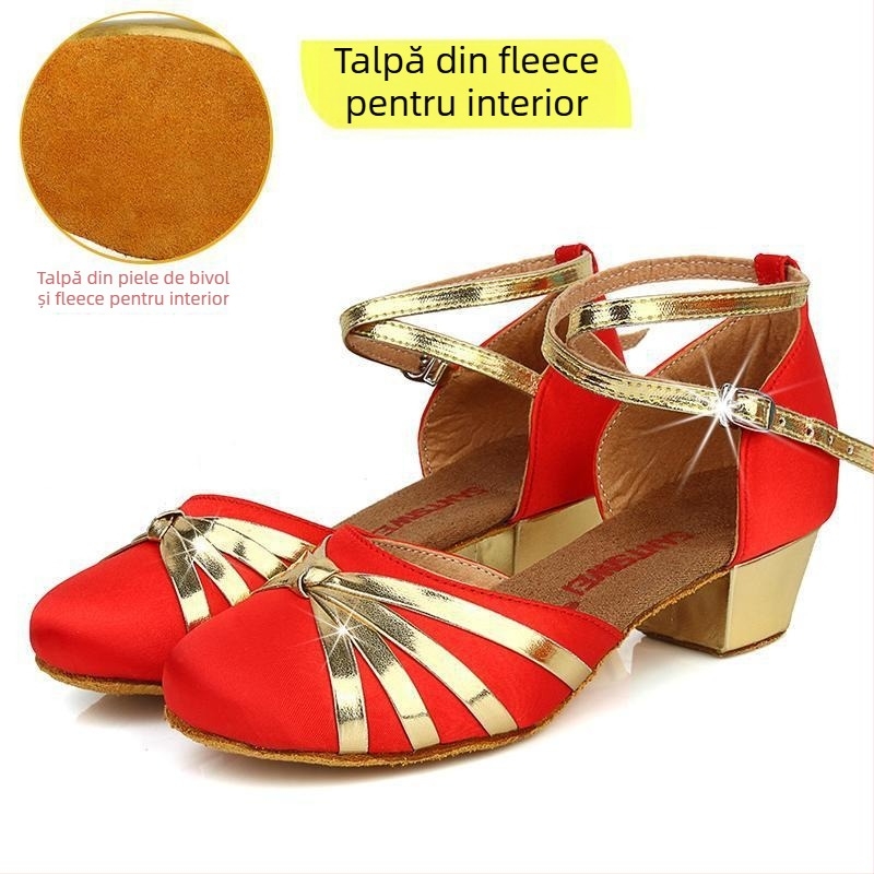 Pantofi de dans latino pentru copii Cha Cha – talpă moale