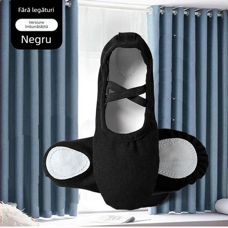 Pantofi de balet, partea superioară din pânză, talpă din compozit, respirabili, ușori