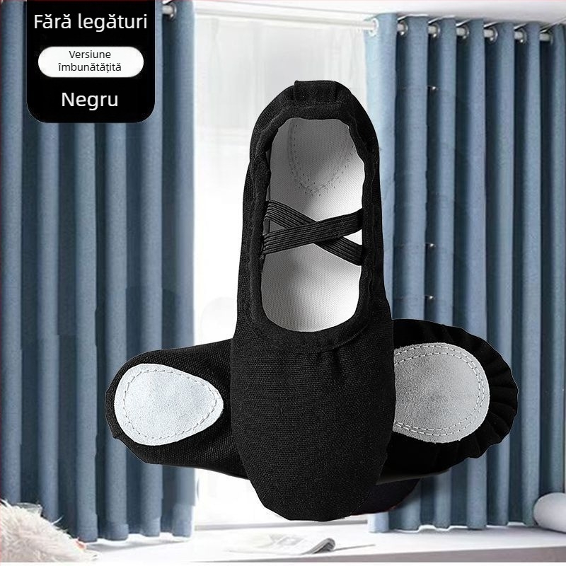 Pantofi de balet, partea superioară din pânză, talpă din compozit, respirabili, ușori