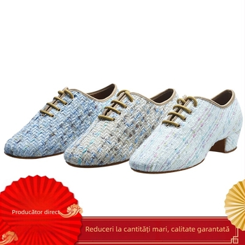 Pantofi de dans latino pentru copii, Cool Betty, pentru fete, respirabili, ușori și durabili; talpă din lână, vamp din material textil; pentru balet, dans modern și latino