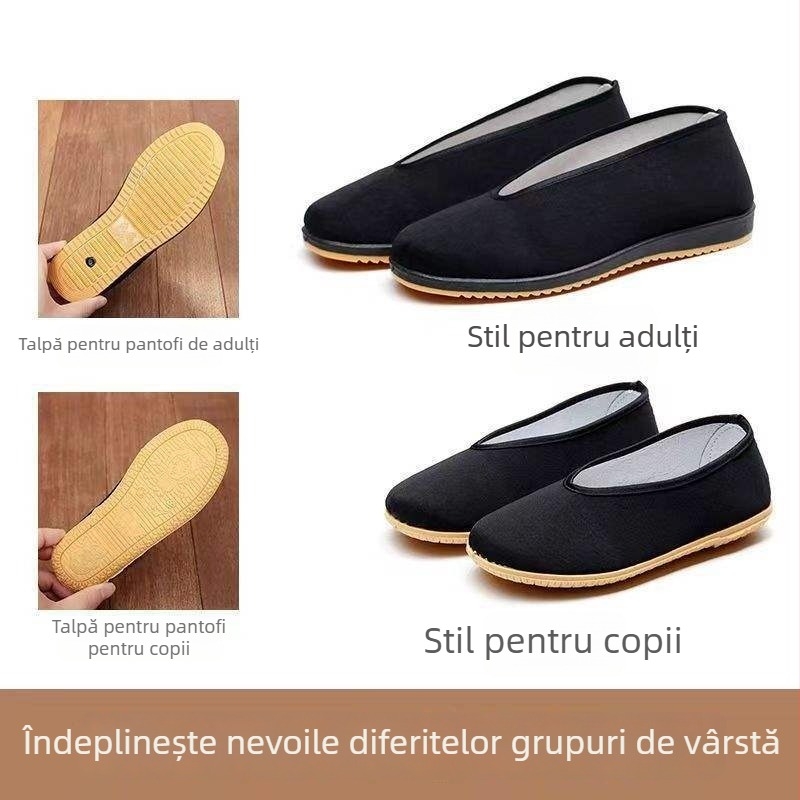 Pantofi de dans Yangko etnici pentru fete, talpă moale, partea superioară din fibră ultrafină, stil etnic, pentru Pekin Opera, pentru copii de 2 ani