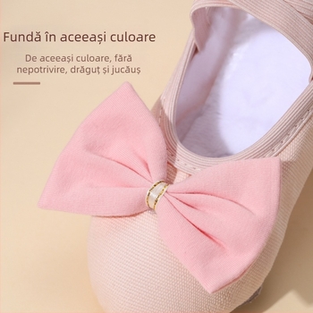 Kamengqi Pantofi de dans modern pentru copii – partea superioară din pânză, stil lejer, pentru fete, 2–14 ani, pentru dans de practică
