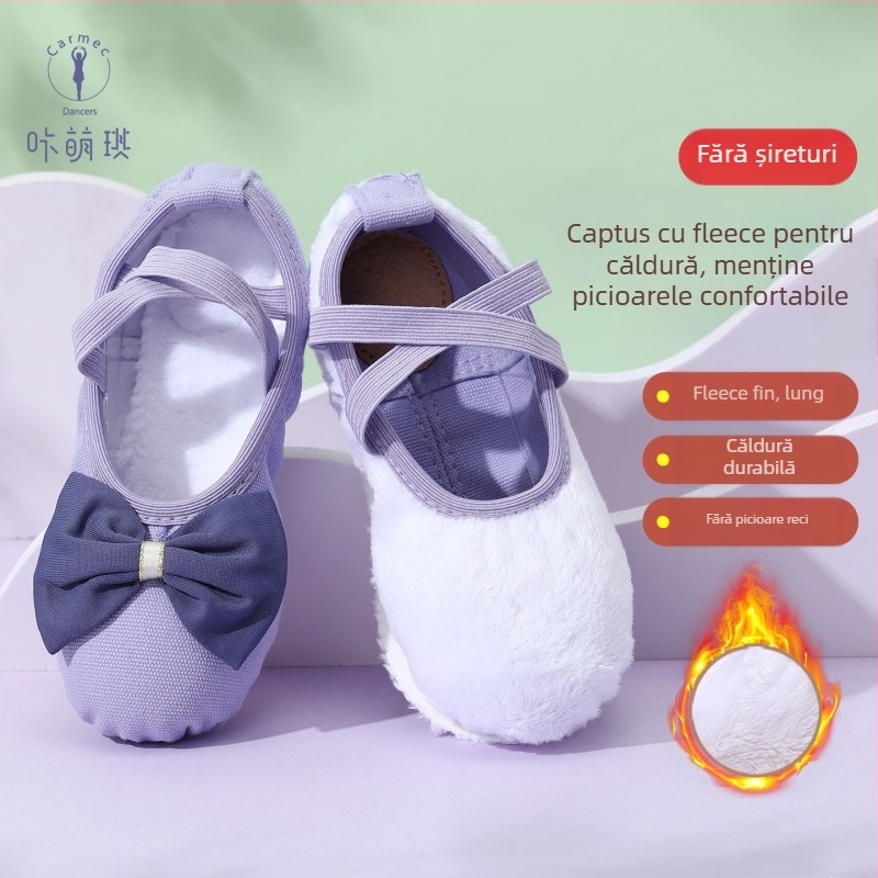Kamengqi Pantofi de dans modern pentru copii – partea superioară din pânză, stil lejer, pentru fete, 2–14 ani, pentru dans de practică