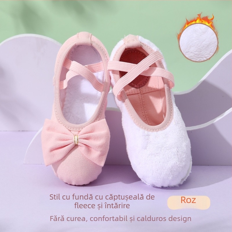 Kamengqi Pantofi de dans modern pentru copii – partea superioară din pânză, stil lejer, pentru fete, 2–14 ani, pentru dans de practică