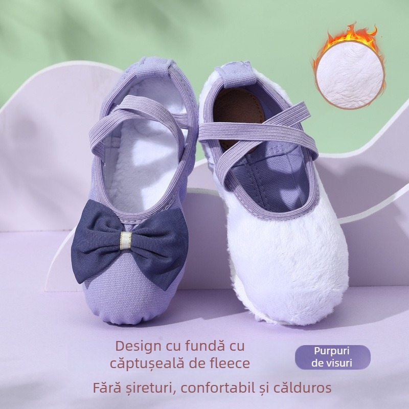 Kamengqi Pantofi de dans modern pentru copii – partea superioară din pânză, stil lejer, pentru fete, 2–14 ani, pentru dans de practică