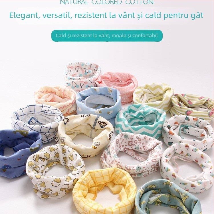 Șal de iarnă pentru copii din bumbac 100%, model cu desene animate, stil pulover Cape, cald, tricot Jacquard, personalizabil