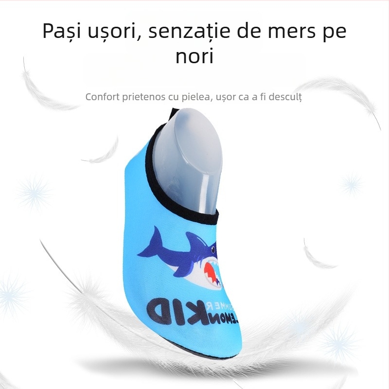 Pantofi de apă pentru copii - talpă antiderapantă din cauciuc, partea superioară din plasă, talpă EVA, design joasă