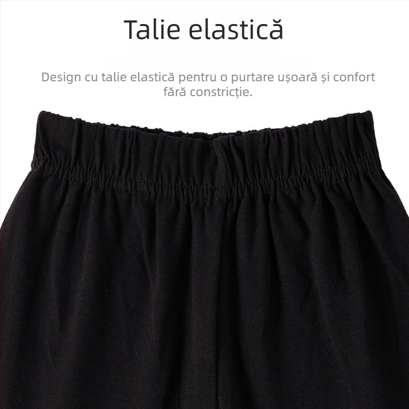 Pantaloni Capri pentru copii, dans modern, din Lycra, căptușeală din bumbac, culoare uni, unisex, pentru mișcare și antrenament