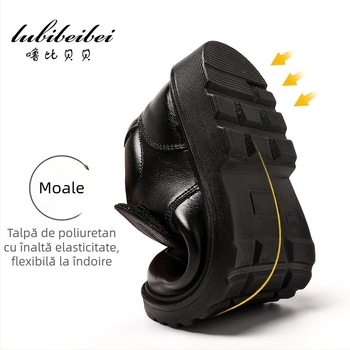 Pantofi de copii, unisex, stil colegiu, închidere Velcro, PU partea superioară, PU căptușeală