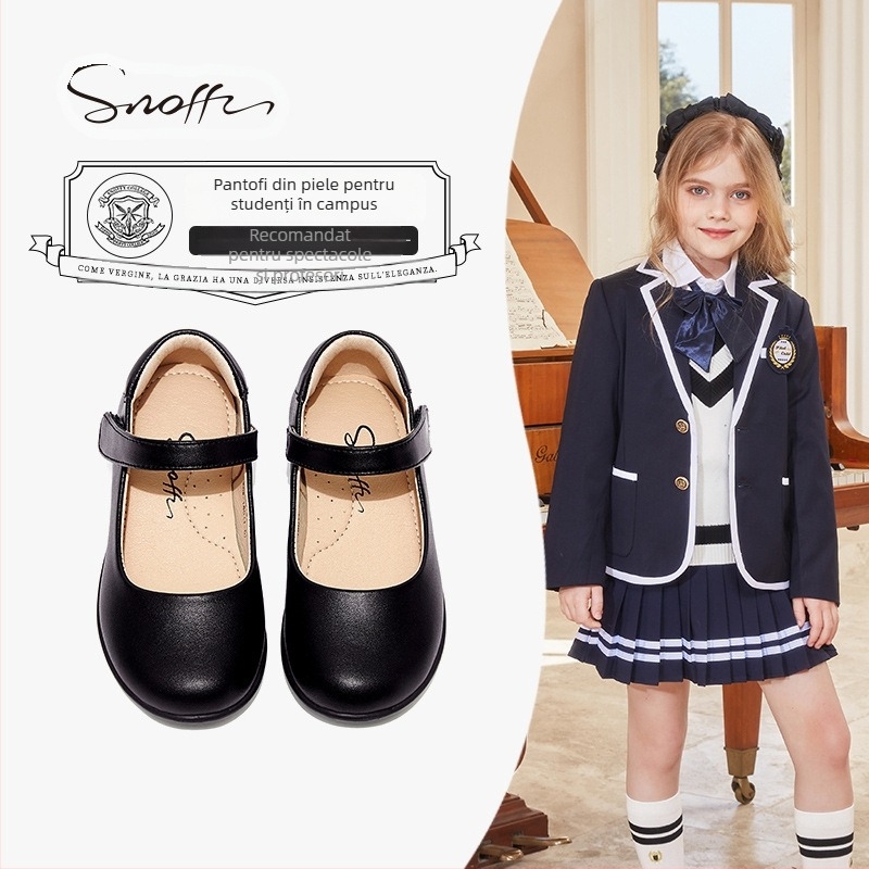 Pantofi pentru fete, stil prințesă, cu Velcro, partea superioară din Super Fiber, talpă TPR