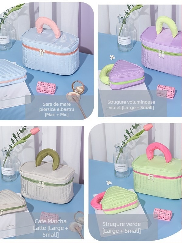 Meister Geantă de machiaj pentru femei, multifuncțională, poliester, căptușeală poliester