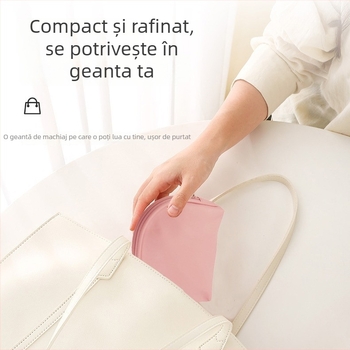 Geantă de cosmetice rezistentă la apă cu capacitate mare și buzunar interior multifuncțional, PU material, pentru călătorii, model vară 2023