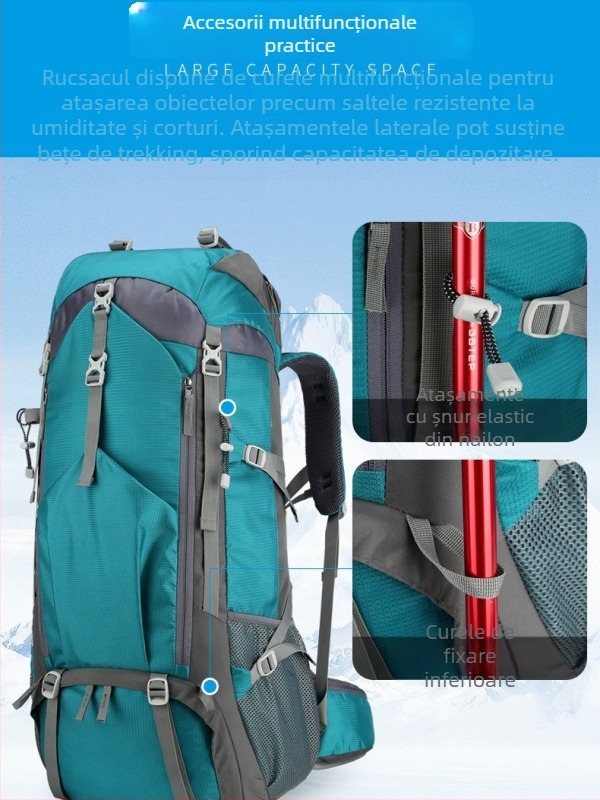 Nou rucsac impermeabil, multifuncțional pentru activități în aer liber, camping și drumeții – rucsac portabil din țesătură Oxford
