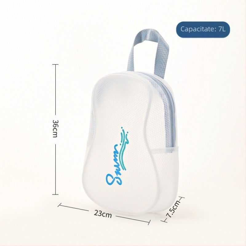 Geantă impermeabilă cu compartiment uscat/umed, din PU, model în dungi, unisex, capacitate extinsă, pentru activități în aer liber