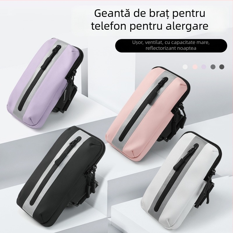 Geantă-armă pentru telefon la alergare (unisex) – material Oxford, respirabil, impermeabil, ultraușoară, căptușeală din poliester