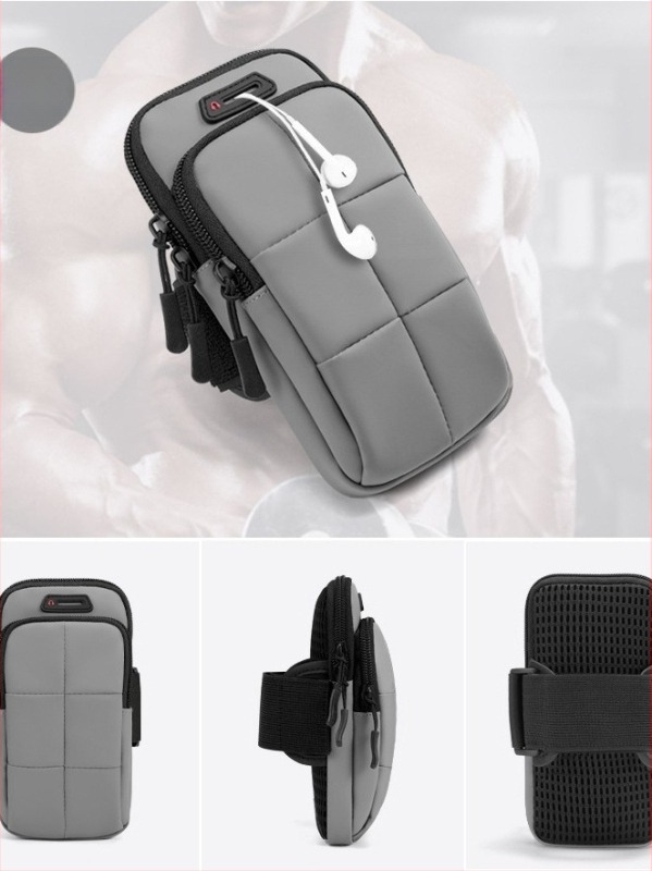 Geantă de braț pentru telefon – pentru alergare, unisex, piele PU, respirabilă, impermeabilă, ultra-ușoară