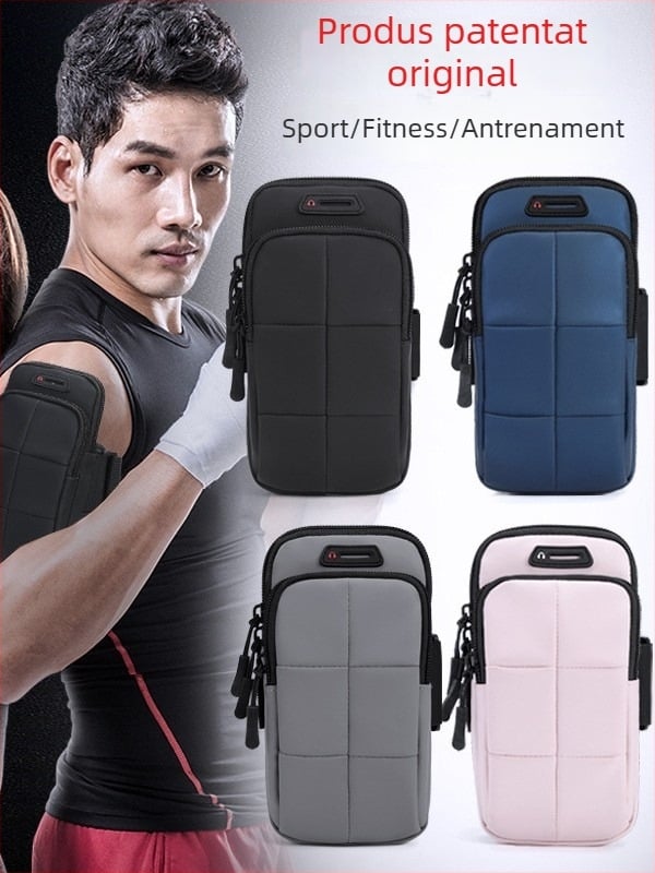 Geantă de braț pentru telefon – pentru alergare, unisex, piele PU, respirabilă, impermeabilă, ultra-ușoară
