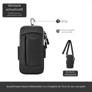 Geantă de antebraț pentru telefon la alergare — impermeabilă, ultra-ușoară, material PU, pentru sport în aer liber, unisex