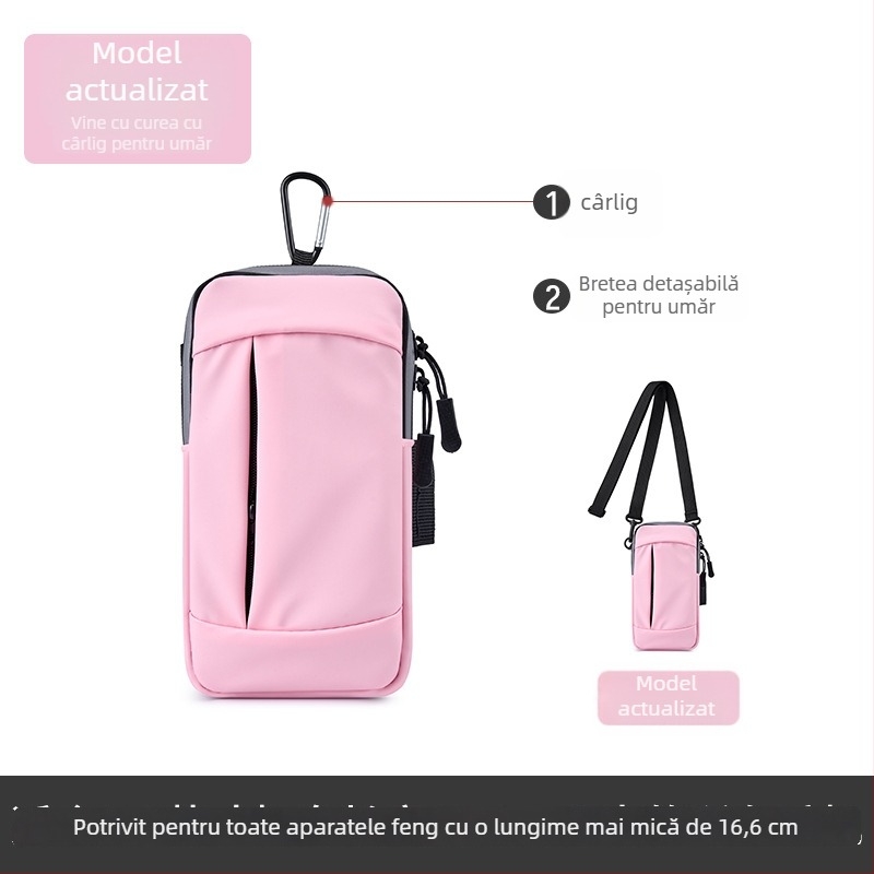 Geantă de antebraț pentru telefon la alergare — impermeabilă, ultra-ușoară, material PU, pentru sport în aer liber, unisex