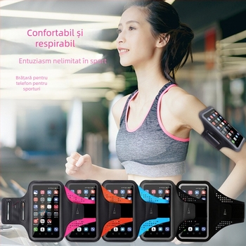 Armband pentru telefon pentru sporturi în aer liber — ultra-subțire, ușor, impermeabil, compatibil cu ecranul tactil, poliester Ausitool, unisex, căptușeală nylon