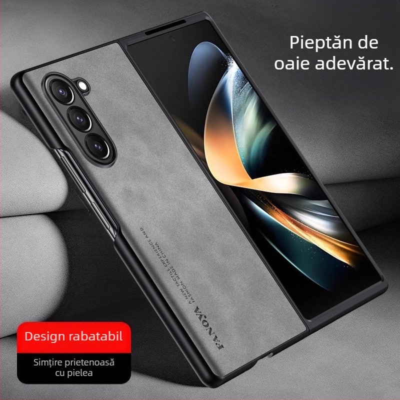 Husă spate pentru Samsung Galaxy Z Fold3 - Piele TPU, Turnare prin injecție, Stil business, Protecție anti-uzură și anti-cădere