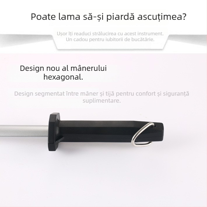 Tija diamant pentru ascuțit cuțite – ascuțire fină și grosieră, OEM disponibil, stil modern minimalist