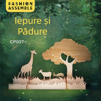 Suport pentru telefon din lemn DIY - Blocuri 3D puzzle, lemn de tei Basswood, 0–38 bucăți, 7–14 ani, construcții din blocuri