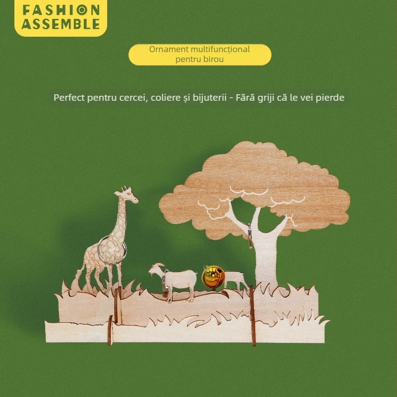 Suport pentru telefon din lemn DIY - Blocuri 3D puzzle, lemn de tei Basswood, 0–38 bucăți, 7–14 ani, construcții din blocuri