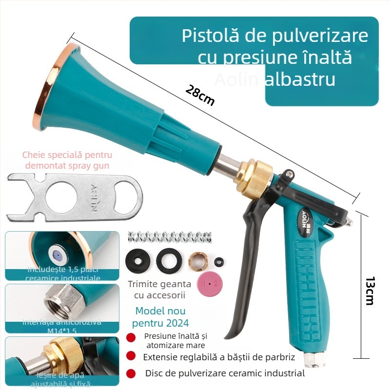 Pistol de pulverizare din aliaj Aolin, cu dozare, pentru grădinăritul de acasă și utilizări agricole