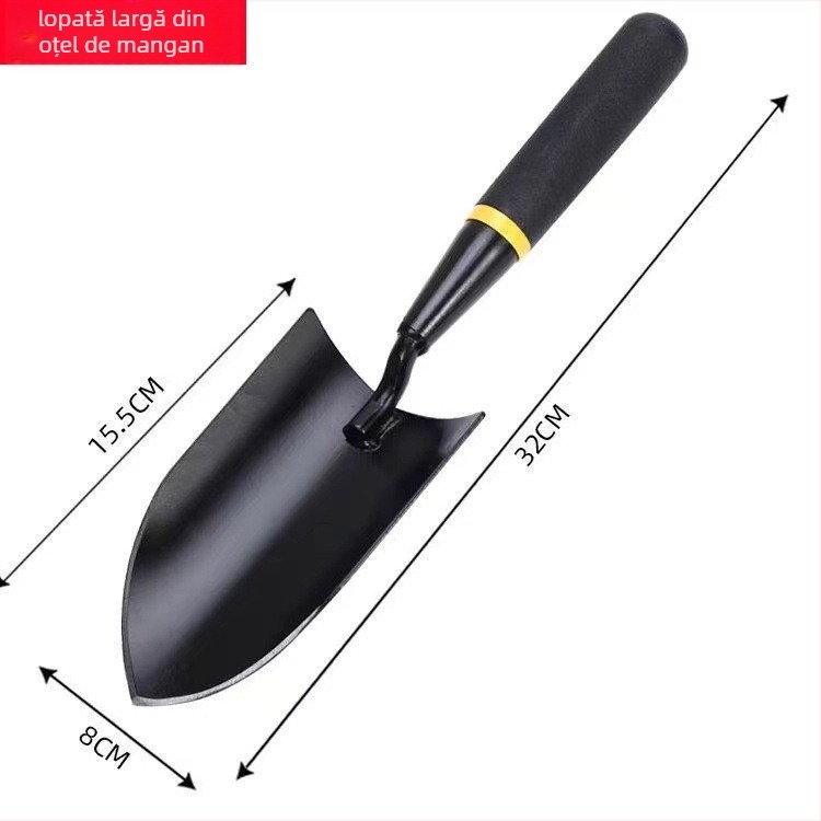 Honest Lopată de grădină din oțel mangan – Unealtă manuală pentru grădinărit, plantarea legumelor și florilor, afânarea solului