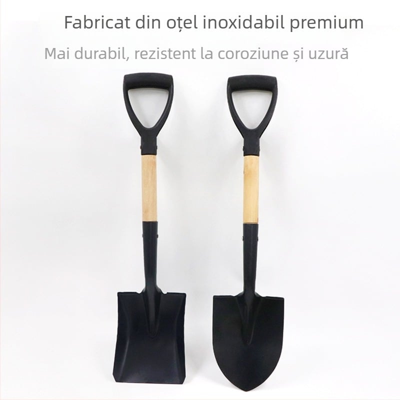 Lopată pentru copii pentru plantarea arborilor, mâner drept, pentru grădină în aer liber, săparea solului și utilizare la plajă