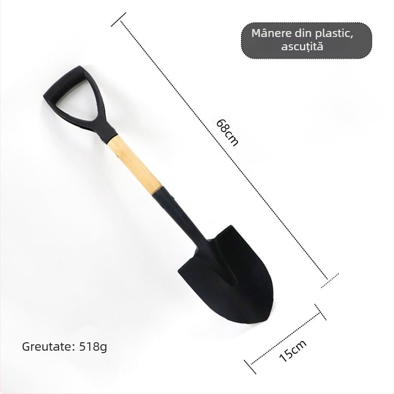 Lopată pentru copii pentru plantarea arborilor, mâner drept, pentru grădină în aer liber, săparea solului și utilizare la plajă