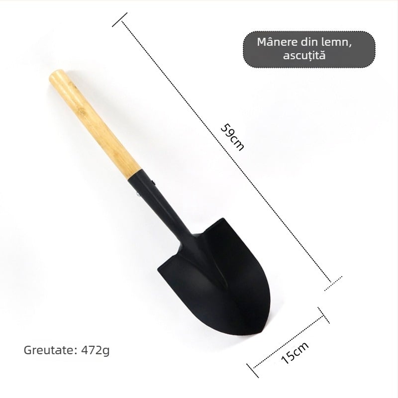 Lopată pentru copii pentru plantarea arborilor, mâner drept, pentru grădină în aer liber, săparea solului și utilizare la plajă
