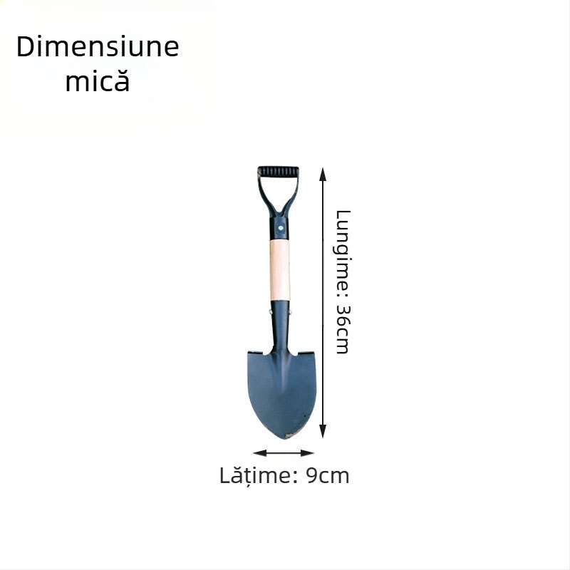 Lopată de grădină cu mâner din lemn, oțel mangan, unealtă multifuncțională pentru plantarea florilor și legumelor, afânarea solului