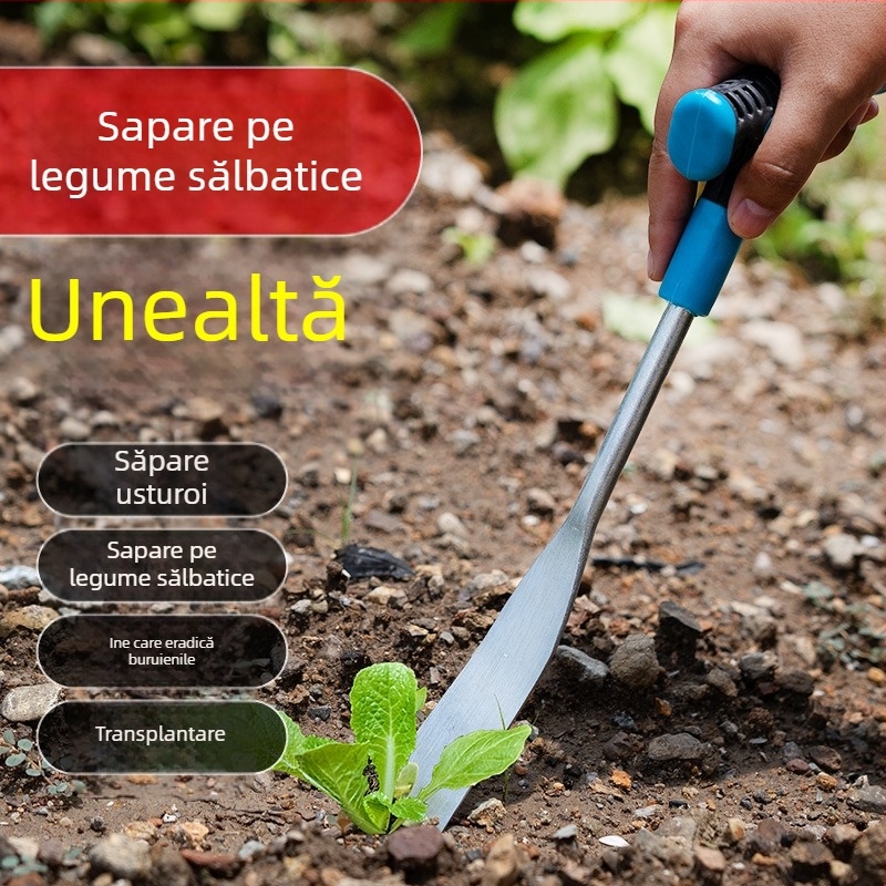 Airidun Set de 3 lopăți de grădină pentru grădina familială – lopățică pentru săpat usturoi, lopățică pentru ghiveci, lopățică pentru săpat în sol