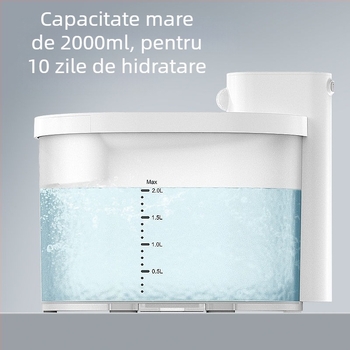 Distribuitor de apă pentru pisici, cu ciclu automat inteligent, detașabil, senzor wireless (fără aplicație)