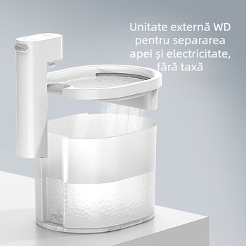 Distribuitor de apă pentru pisici, cu ciclu automat inteligent, detașabil, senzor wireless (fără aplicație)