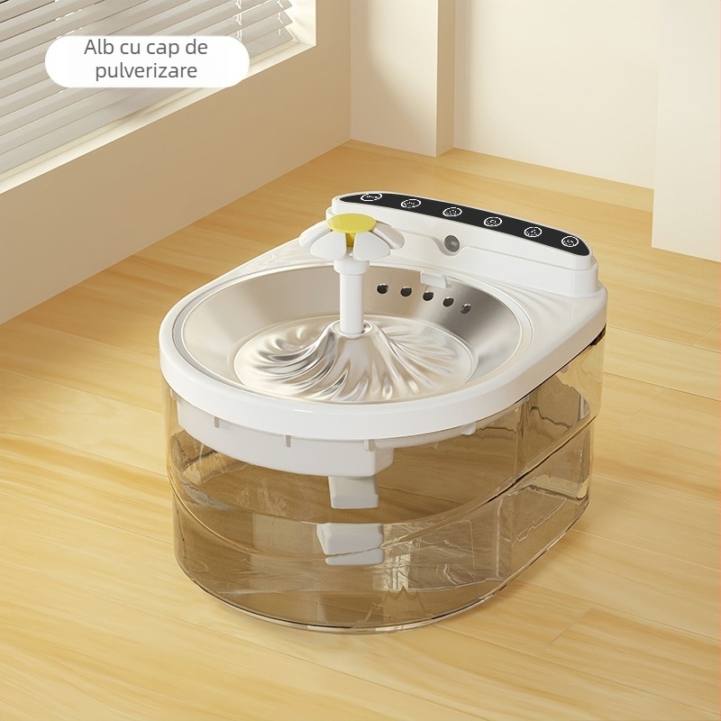 HTJ001 Dispenser de apă fără fir pentru pisici și câini — apă curgătoare, detașabil, potrivit pentru pisici și câini