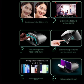 VRG Pro x7 Ochelari VR montați pe cap pentru Metaverse, 260 g, Model 2021, Brand privat autorizat, Garanție națională