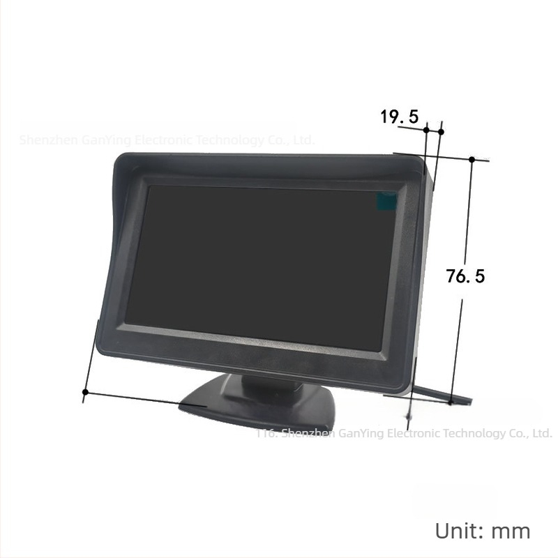 Monitor LCD pentru mașină, intrare CVBS, comutare video cu 2 căi, rezoluție 480x272, RCA, model JL-YJC-4301-2
