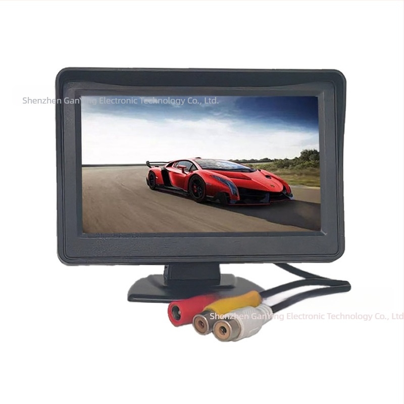 Monitor LCD pentru mașină, intrare CVBS, comutare video cu 2 căi, rezoluție 480x272, RCA, model JL-YJC-4301-2