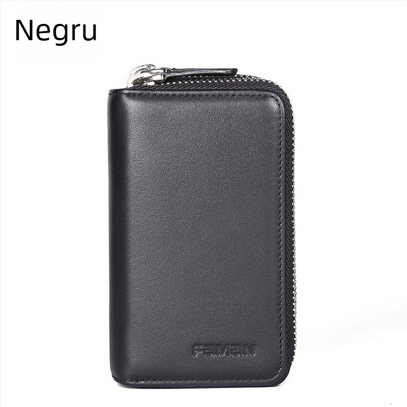 Geantă pentru chei pentru bărbați: piele naturală, piele de vită din primul strat, protecție anti-fraudă, stil urban