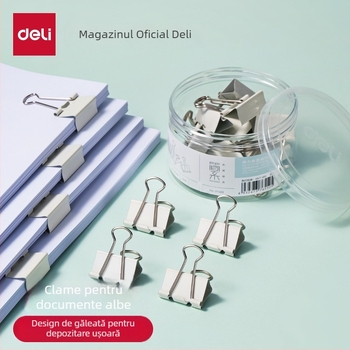 Clip metal pentru documente – clip pentru registre, Deli group