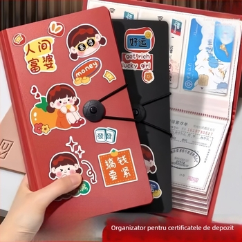 Album de depozitare pentru chitanțe, model cu șnur, material PP